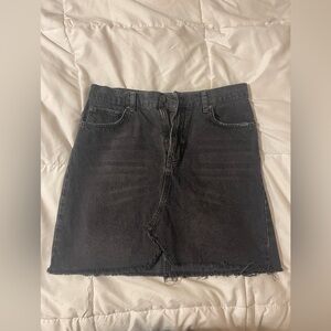 Free people Black Denim Skirt